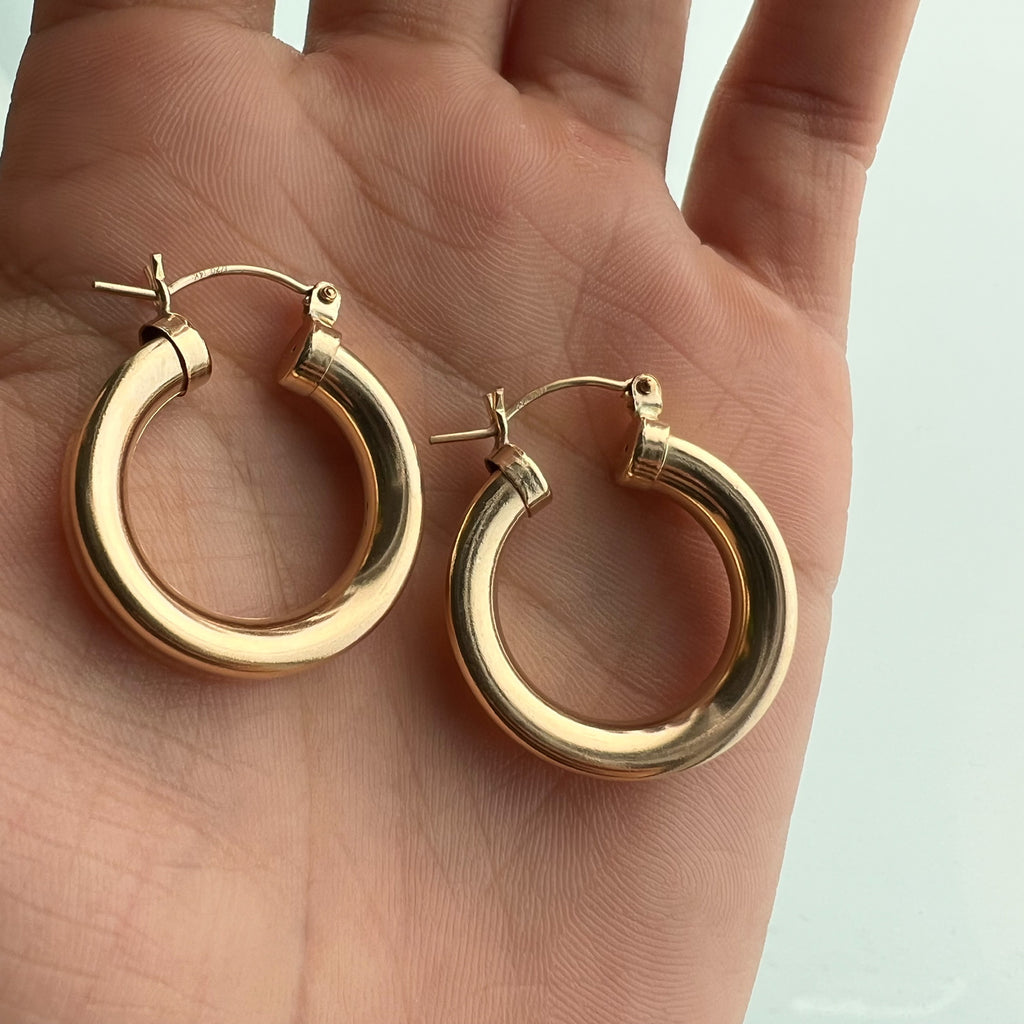 Chunky Large Gold Hoops