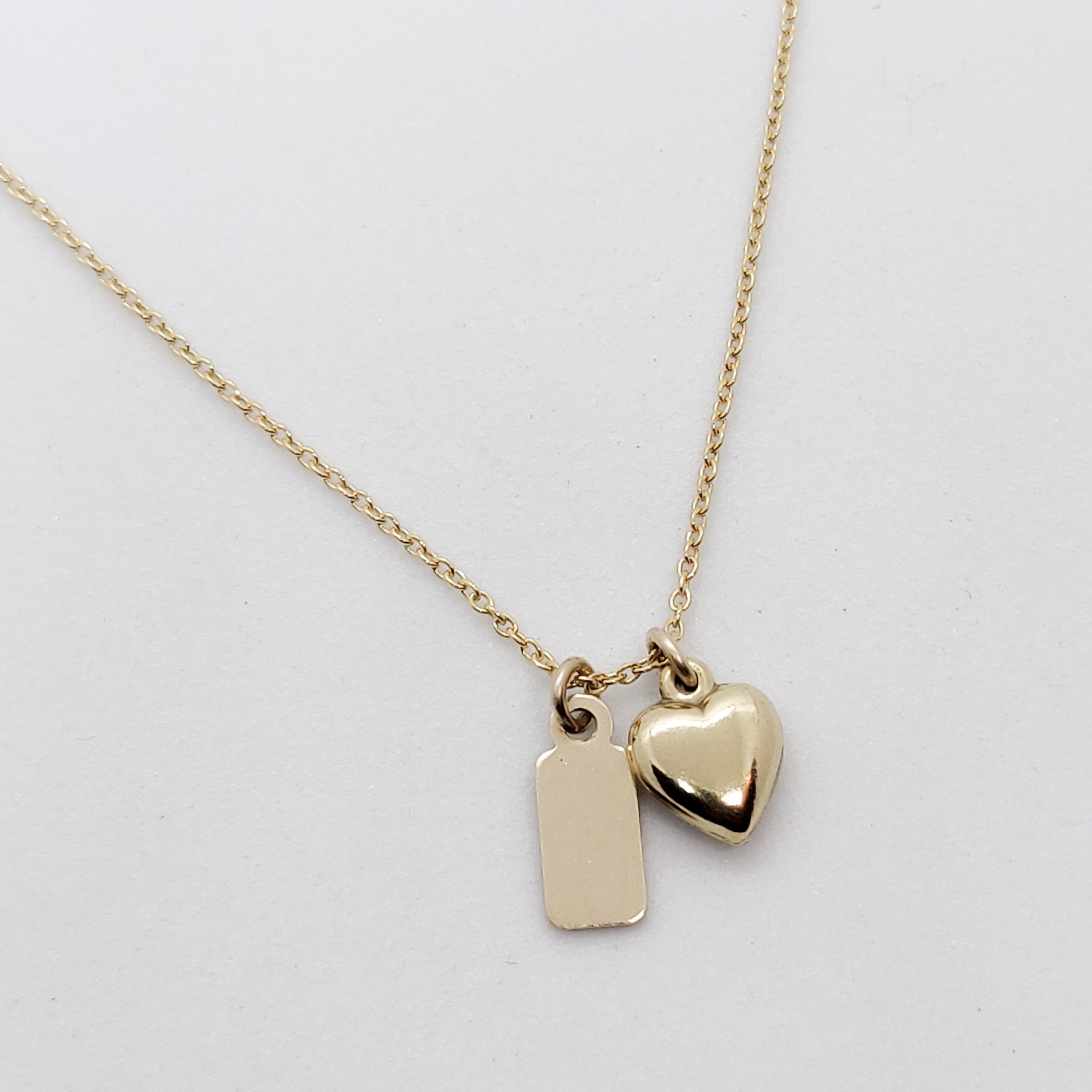 Maya Puffy Heart Personalised Necklace