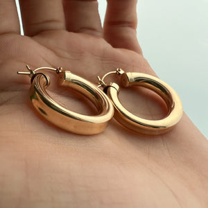 Chunky Large Gold Hoops
