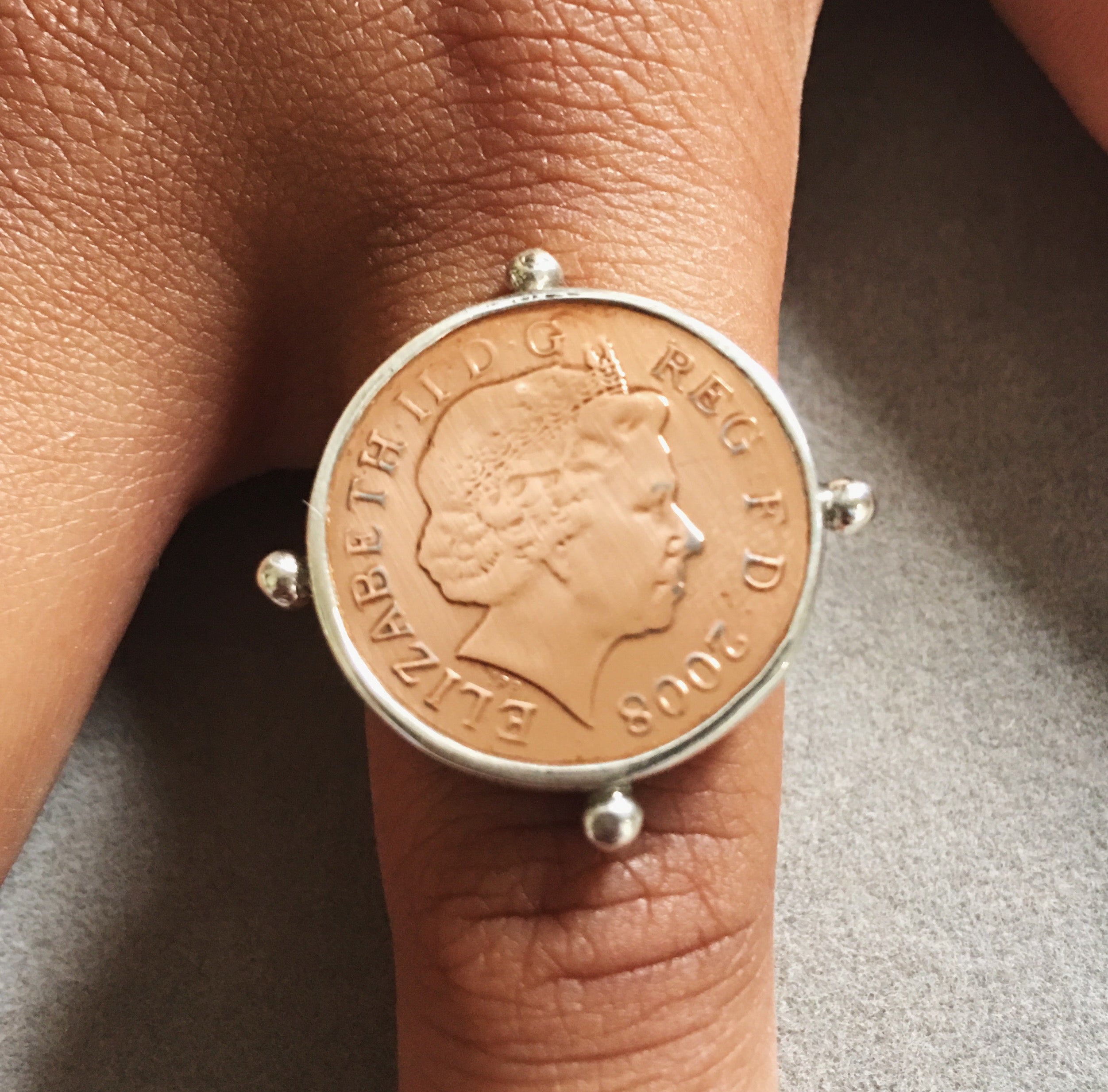 Rose Gold Penny Coin Ring