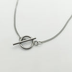Fine Silver Cable Toggle Necklace