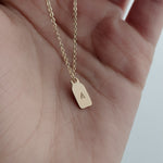 Gold Personalised Initial Pendant Only (Add on)