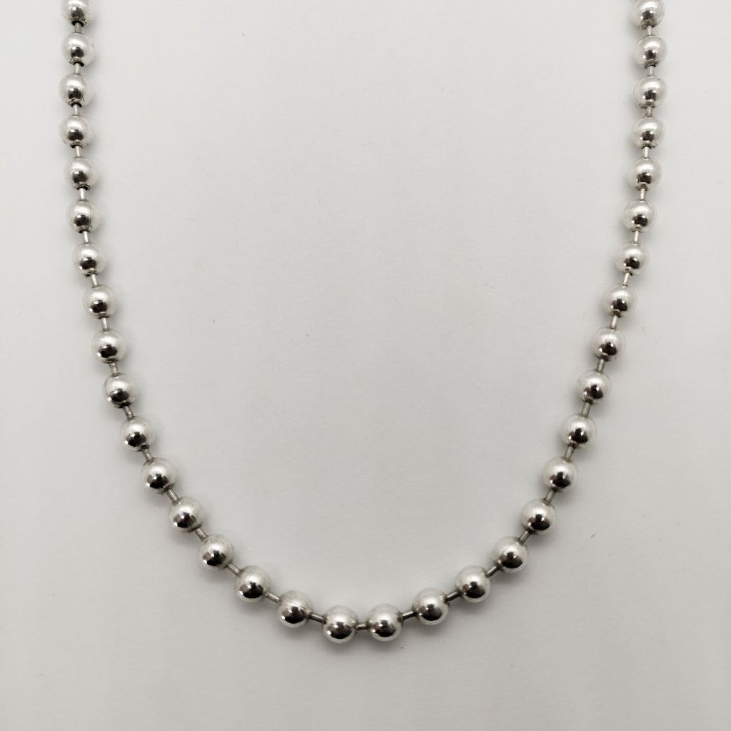 Vintage Beaded Silver Choker Necklace
