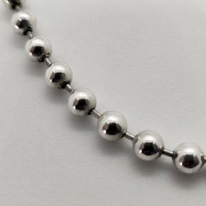 Vintage Beaded Silver Choker Necklace