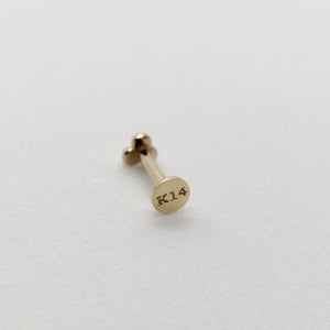 Solid 14kt Gold Triple Dot Stud