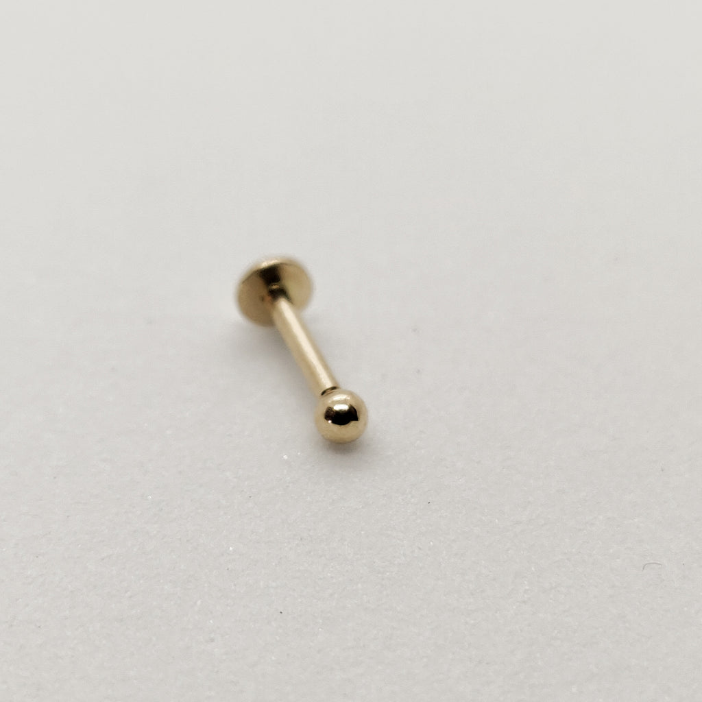 Solid 14kt Gold Dot Stud