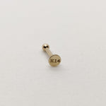 Solid 14kt Gold Dot Stud