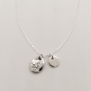 Personalised Jia Silver Starburst Necklace