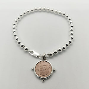 Tia Coin Silver Ball Bracelet