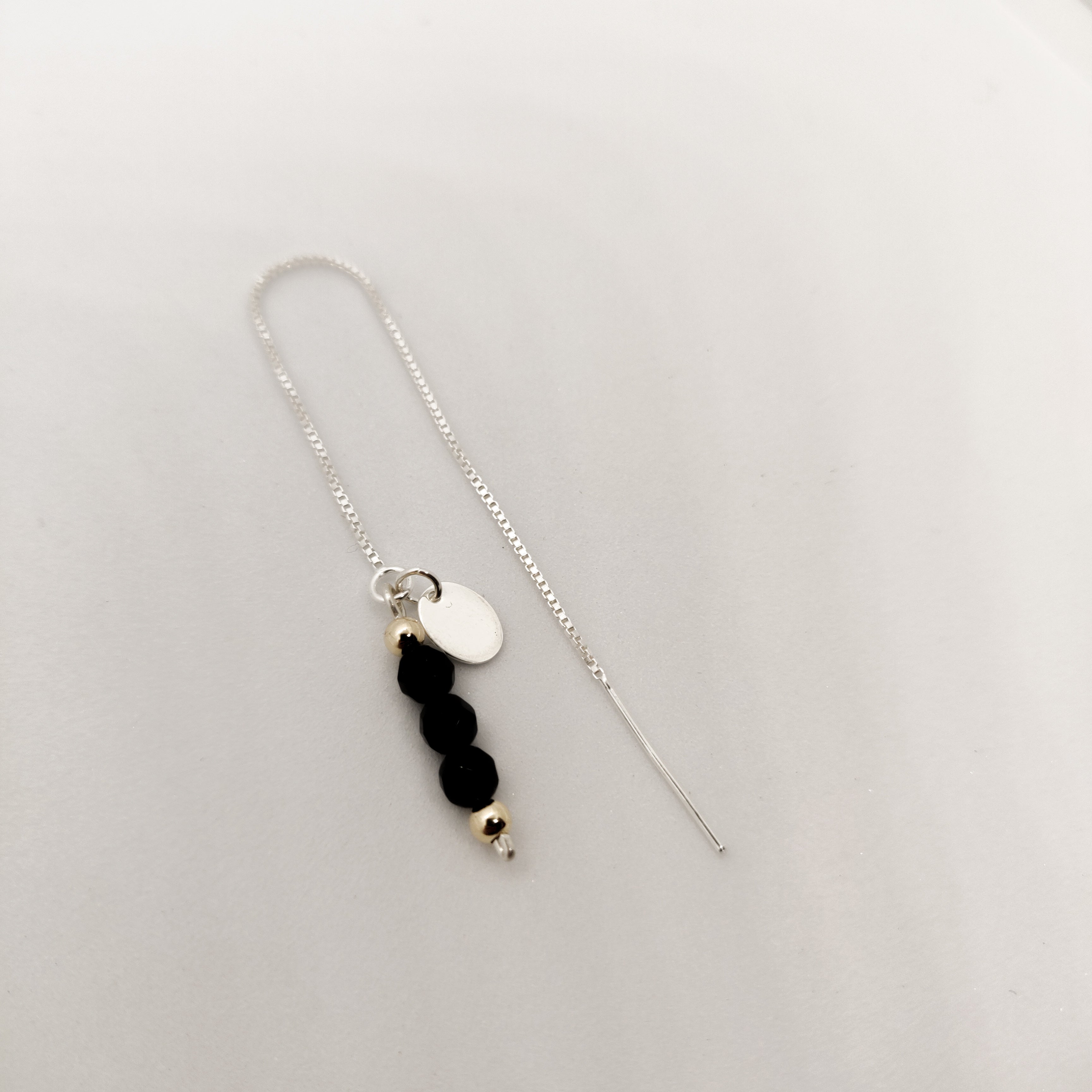 Dionysus Onyx Personalised Threader Earring