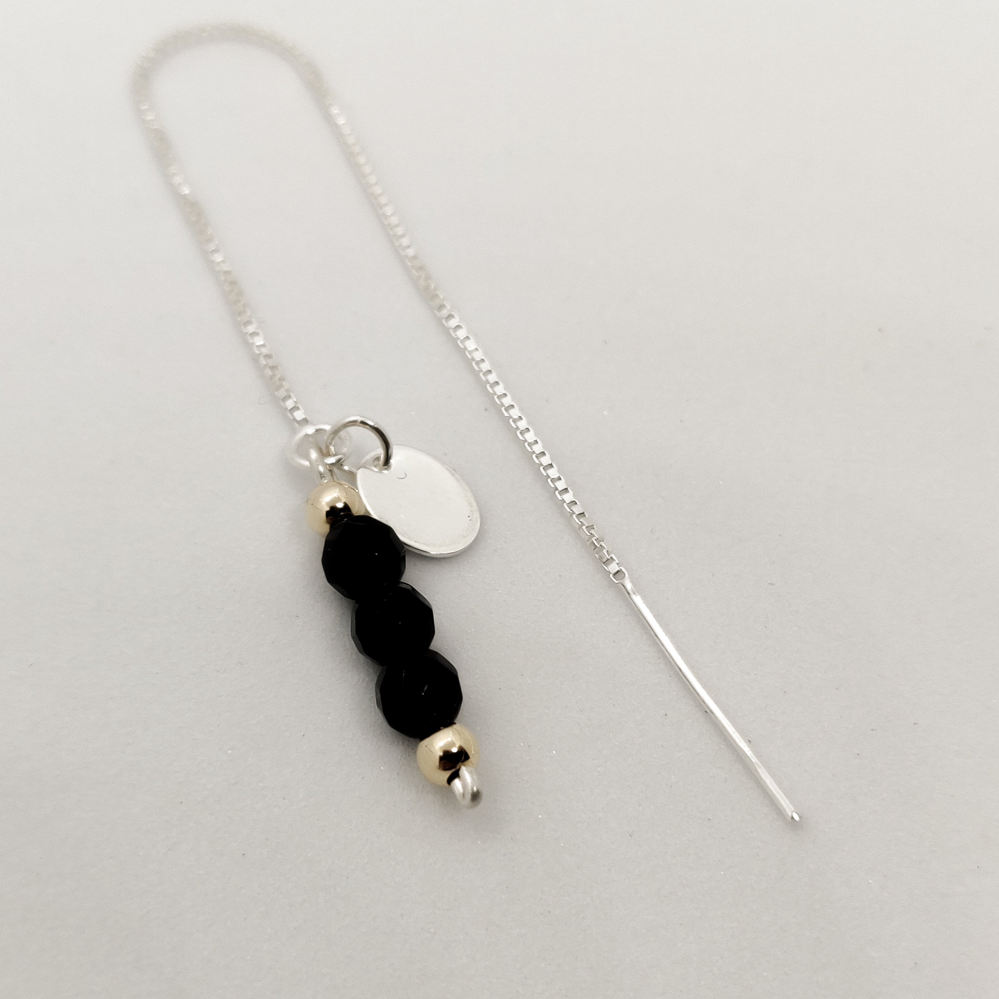 Dionysus Onyx Personalised Threader Earring