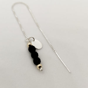 Dionysus Onyx Personalised Threader Earring