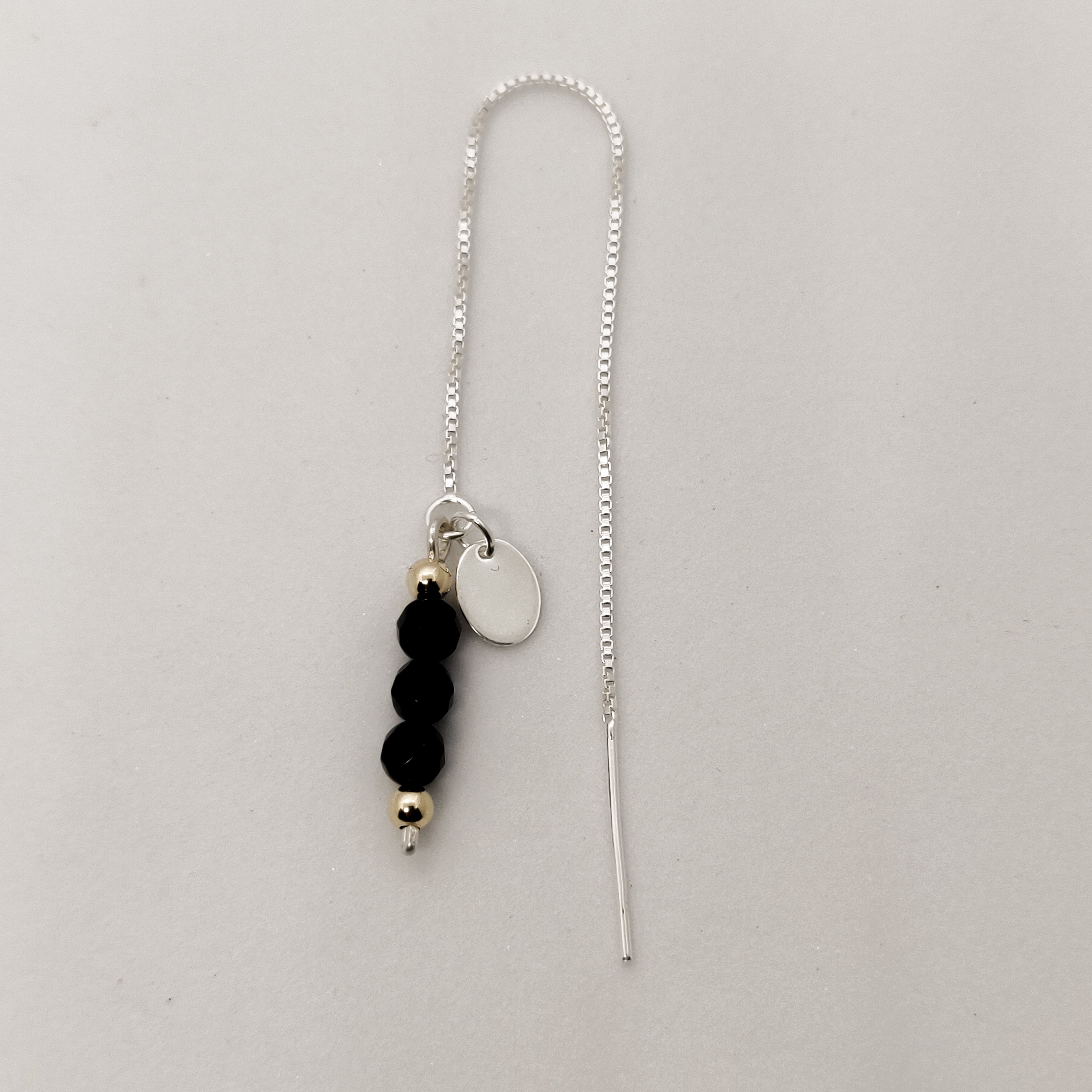 Dionysus Onyx Personalised Threader Earring