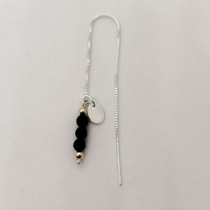 Dionysus Onyx Personalised Threader Earring