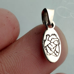 Anatomical Heart Pendant Necklace