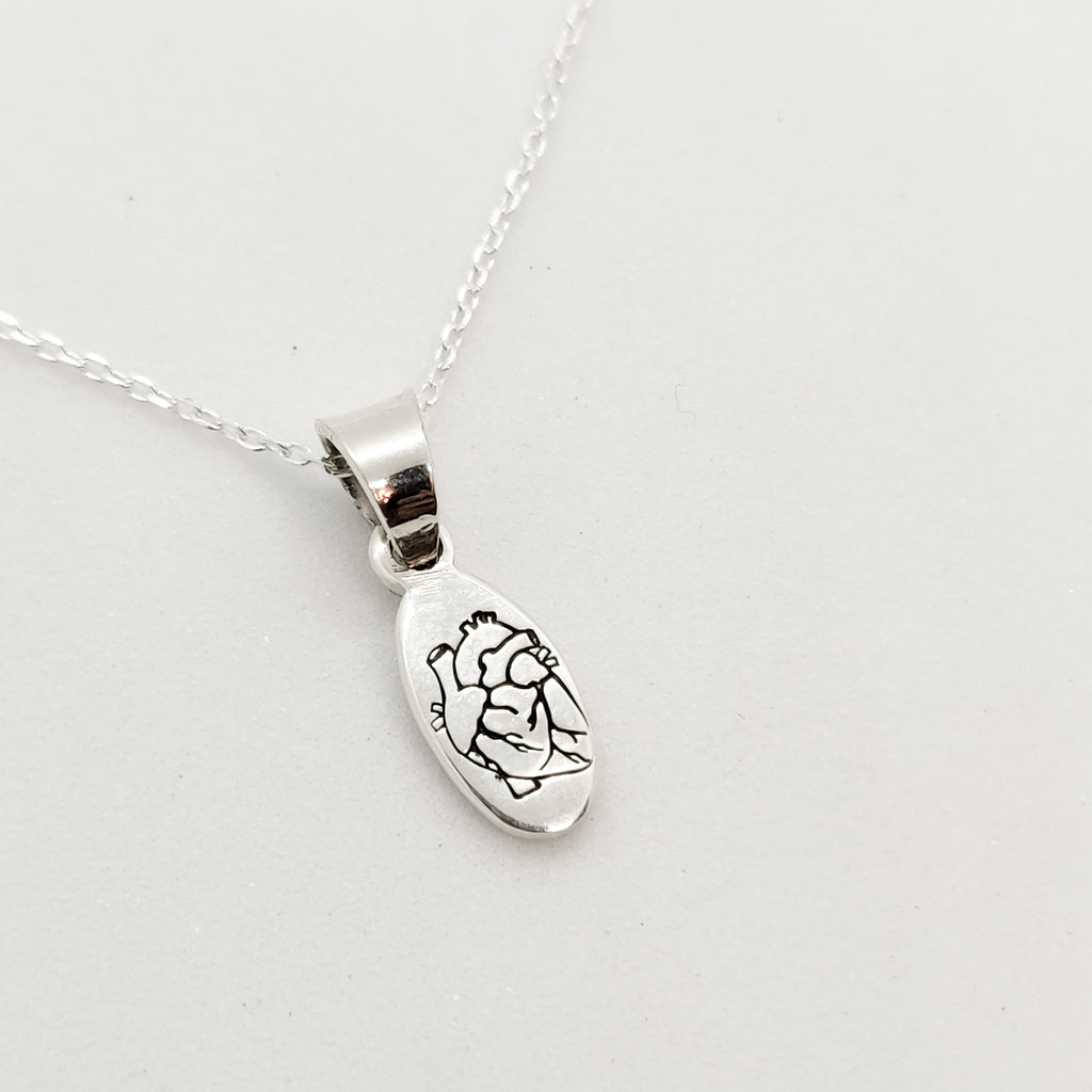 Anatomical Heart Pendant Necklace
