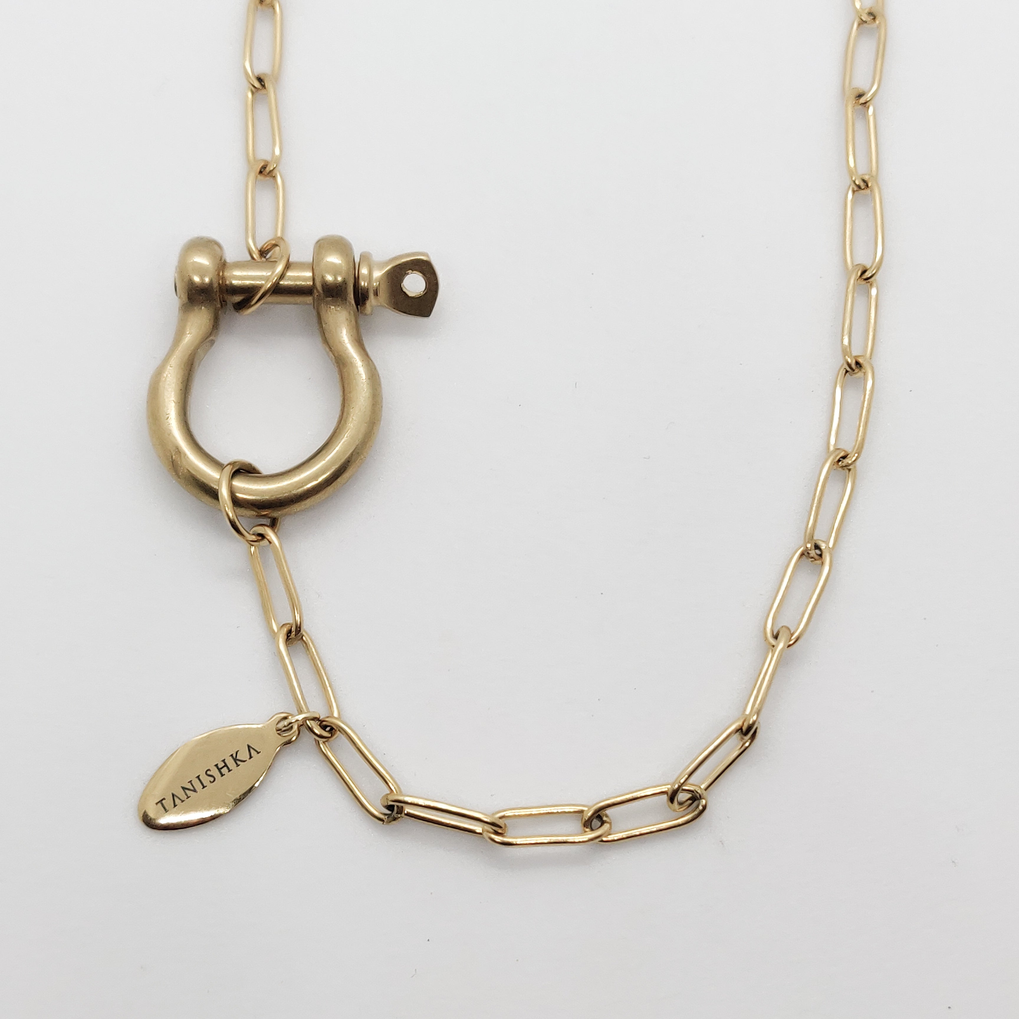 Rhea Shackle Paperclip Necklace