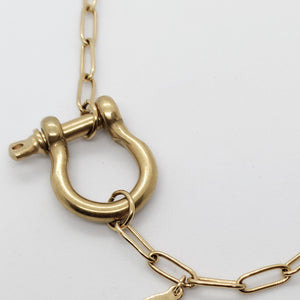 Rhea Shackle Paperclip Necklace