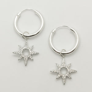 Riana Pave Chunky Star Hoops