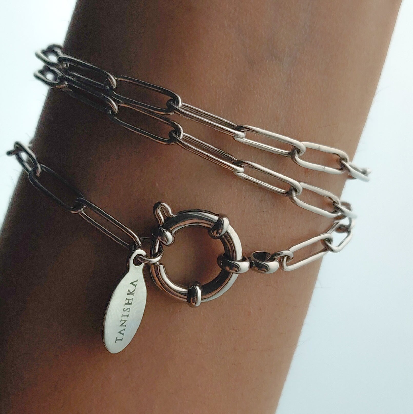 Convertible Elina Paperclip Statement Necklace & Bracelet