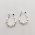 Chloe Graduated Drop Pearl Hoops