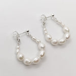 Chloe Graduated Drop Pearl Hoops