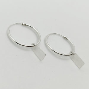 Personalised Silver Amara Hoop Earrings