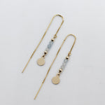 Tiana Aquamarine Threader Earrings