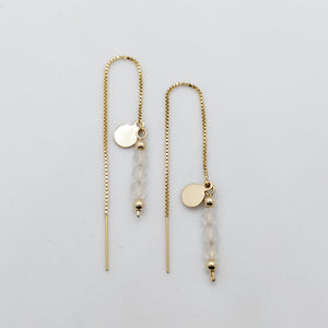 Gold Athena Personalised Threader Earring