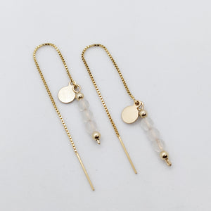 Gold Athena Personalised Threader Earring