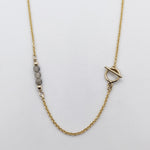 Lia Labradorite Gold Toggle Necklace