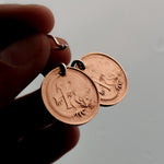 Authentic 1c Coin Earrings