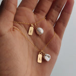 Gold Jana Personalised Keshi Pearl Necklace