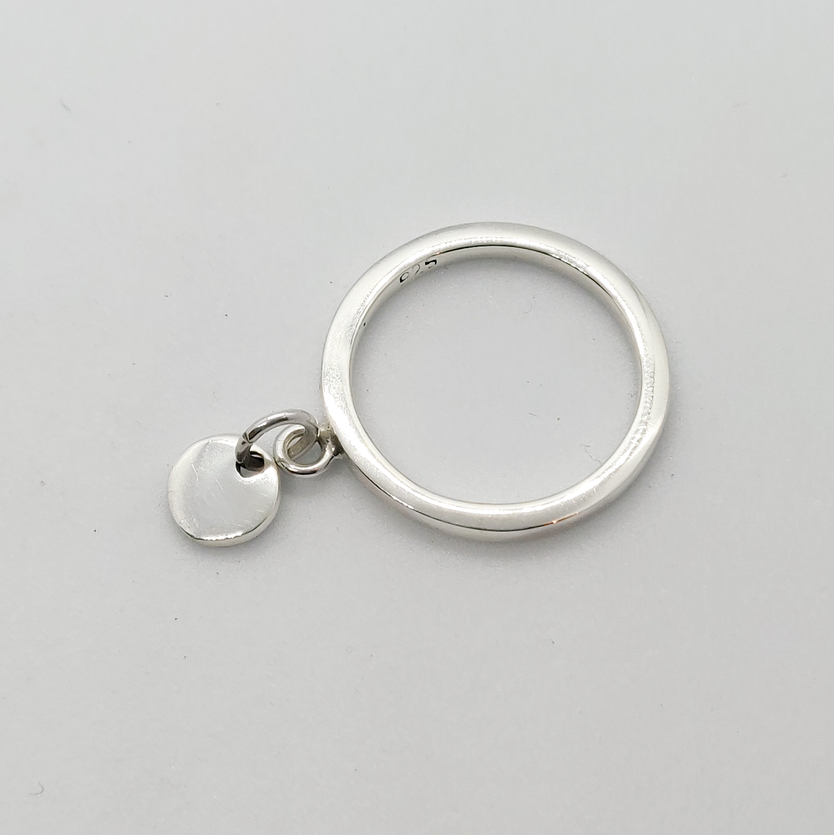 Signature Silver Personalised Dangle Ring