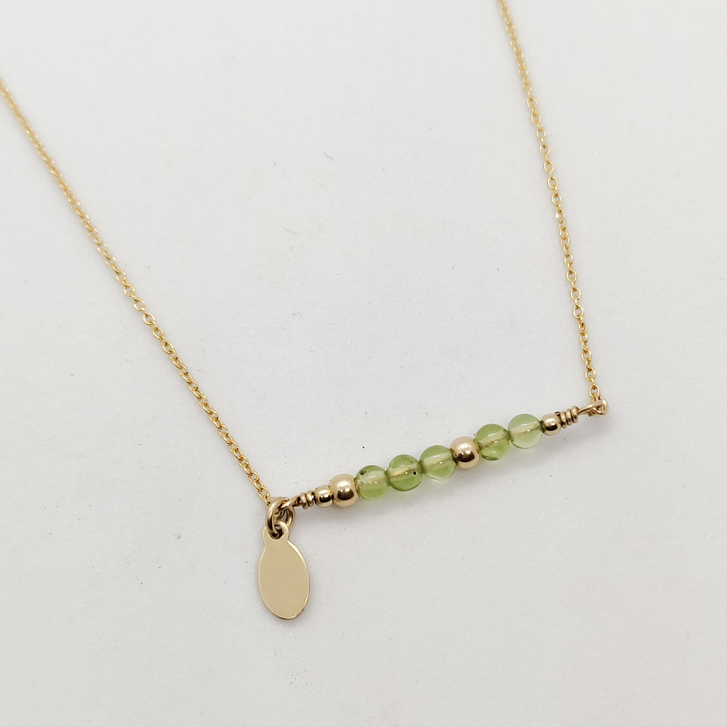 Speckled Gold Peridot Necklace