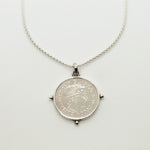 Popcorn Necklace with 5 Pence Coin