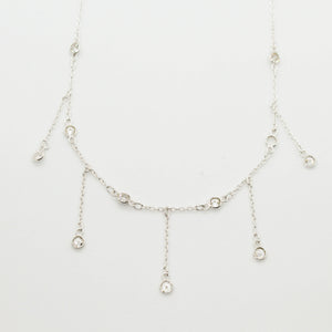 Dew Droplets Silver Necklace