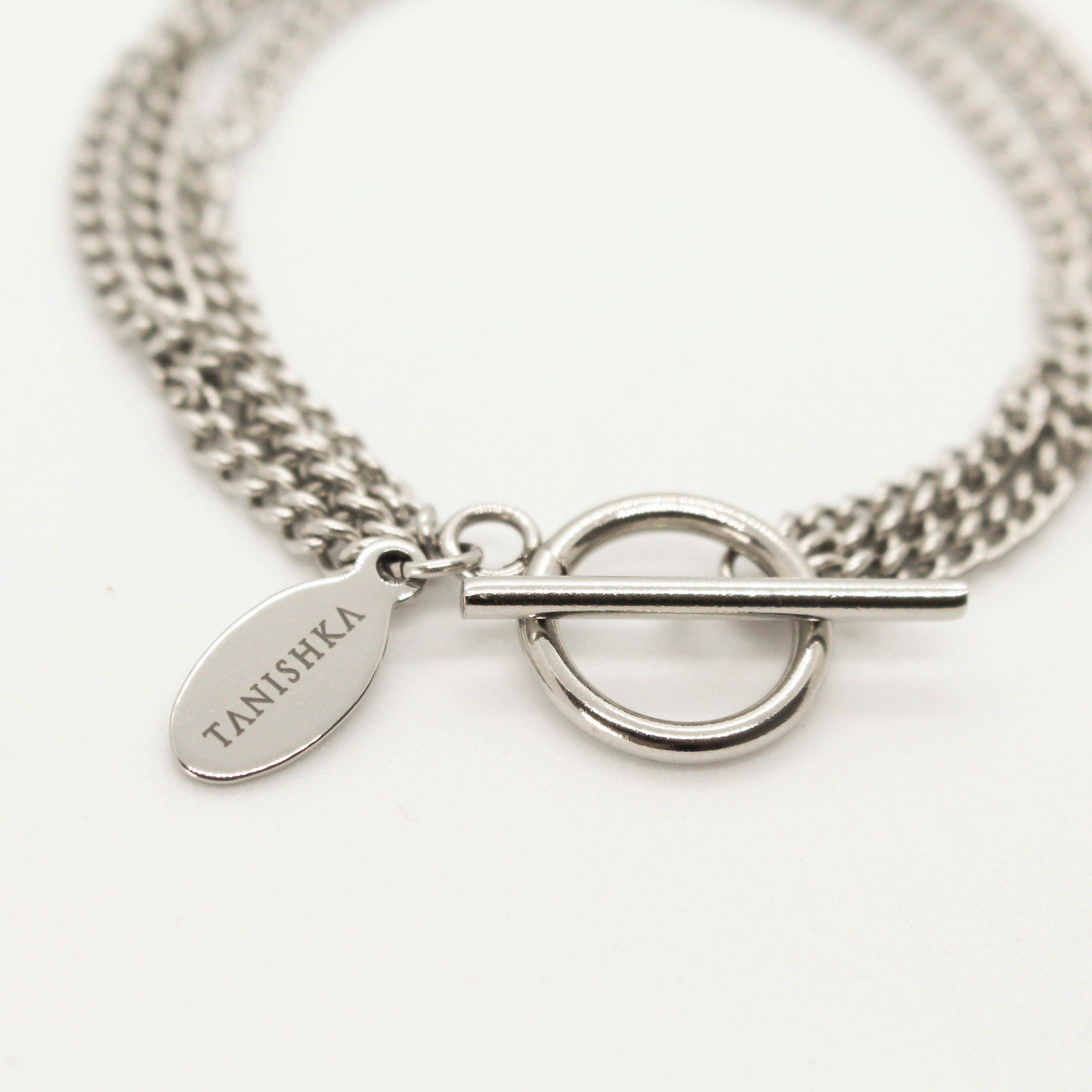 Signature Silver Curb Chain Bracelet