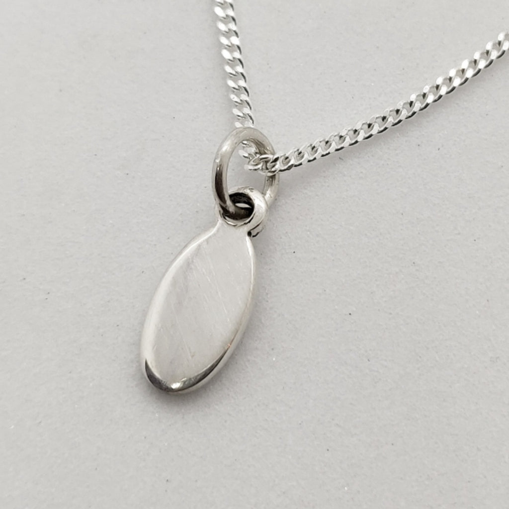 Silver Personalised Initial Pendant Only (Add on)