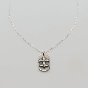 Fleur De Lis Silver Necklace