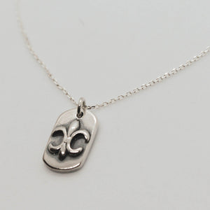 Fleur De Lis Silver Necklace