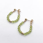 Speckled Peridot Hoops