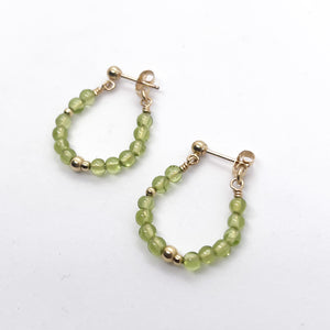 Speckled Peridot Hoops