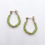 Speckled Peridot Hoops