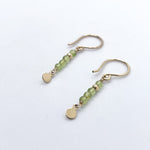 Peridot Bar French Hook Earrings