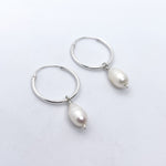 Classic Silver Drop Hoops